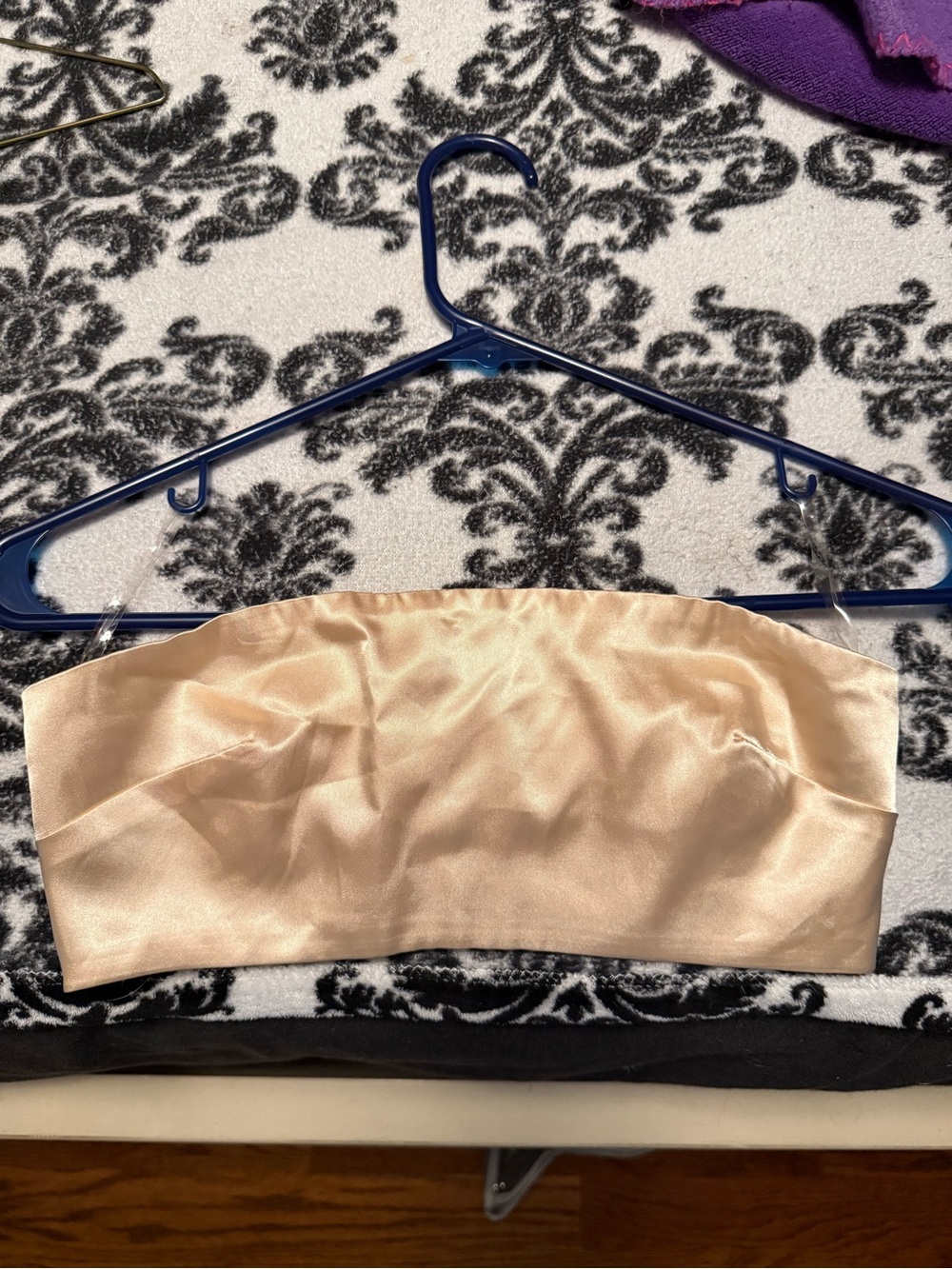 Meshki Satin Strapless Bandeau Top - Gold